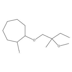 1-Iodo-2-(2-methoxy-2-methylbutoxy)cycloheptane Structure