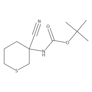 tert-butyl N-(3-cyanothian-3-yl)carbamate结构式