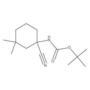 tert-butyl N-(1-cyano-3,3-dimethylcyclohexyl)carbamate Structure
