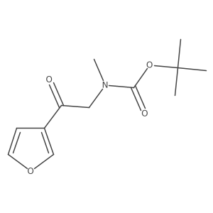 tert-butyl N-[2-(furan-3-yl)-2-oxoethyl]-N-methylcarbamate结构式