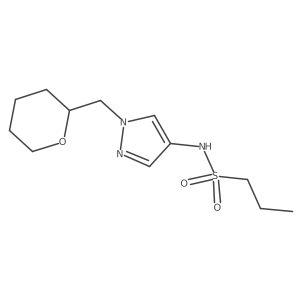 N-(1-((tetrahydro-2H-pyran-2-yl)methyl)-1H-pyrazol-4-yl)propane-1-sulfonamide结构式