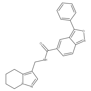 3-phenyl-N-((4,5,6,7-tetrahydropyrazolo[1,5-a]pyridin-3-yl)methyl)benzo[c]isoxazole-5-carboxamide结构式