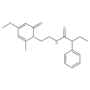 N-(2-(4-methoxy-6-methyl-2-oxopyridin-1(2H)-yl)ethyl)-2-phenylbutanamide Structure
