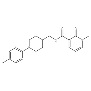 N-((1-(5-fluoropyrimidin-2-yl)piperidin-4-yl)methyl)-1-methyl-2-oxo-1,2-dihydropyridine-3-carboxamide Structure