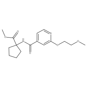 Methyl 1-(2-(2-methoxyethoxy)isonicotinamido)cyclopentanecarboxylate Structure