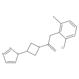 1-(3-(1H-1,2,3-triazol-1-yl)azetidin-1-yl)-2-(2-chloro-6-fluorophenyl)ethanone结构式