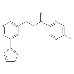 N-{[5-(furan-3-yl)pyridin-3-yl]methyl}-5-methylpyrazine-2-carboxamide Structure