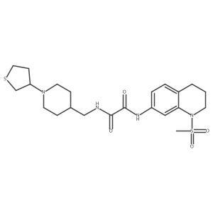 N1-(1-(methylsulfonyl)-1,2,3,4-tetrahydroquinolin-7-yl)-N2-((1-(tetrahydrothiophen-3-yl)piperidin-4-yl)methyl)oxalamide结构式