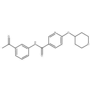 N-(3-acetylphenyl)-6-((tetrahydro-2H-pyran-4-yl)oxy)nicotinamide Structure