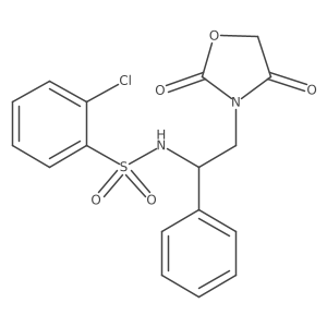 2-chloro-N-(2-(2,4-dioxooxazolidin-3-yl)-1-phenylethyl)benzenesulfonamide Structure