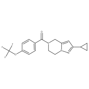 (2-cyclopropyl-6,7-dihydropyrazolo[1,5-a]pyrazin-5(4H)-yl)(4-(trifluoromethoxy)phenyl)methanone结构式