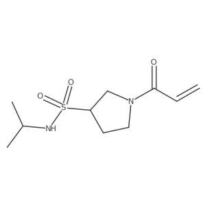 1-(prop-2-enoyl)-N-(propan-2-yl)pyrrolidine-3-sulfonamide Structure