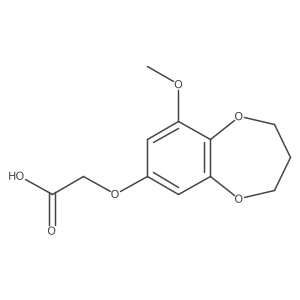 2-((9-methoxy-3,4-dihydro-2H-benzo[b][1,4]dioxepin-7-yl)oxy)acetic acid结构式