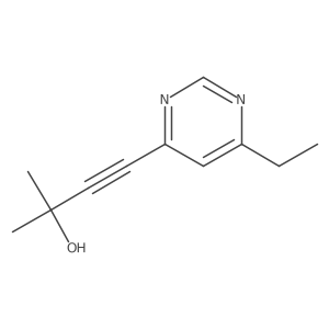 4-(6-Ethylpyrimidin-4-yl)-2-methylbut-3-yn-2-ol Structure