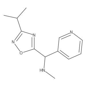1-(3-isopropyl-1,2,4-oxadiazol-5-yl)-N-methyl-1-(pyridin-3-yl)methanamine Structure