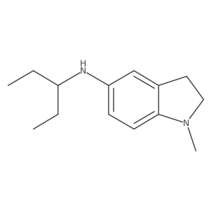1-methyl-N-(pentan-3-yl)-2,3-dihydro-1H-indol-5-amine结构式