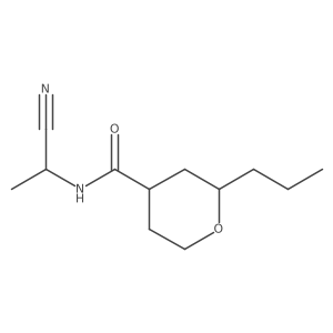 N-[(1S)-1-Cyanoethyl]-2-propyloxane-4-carboxamide结构式