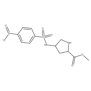 methyl (2R,4S)-4-(4-nitrobenzenesulfonamido)pyrrolidine-2-carboxylate Structure