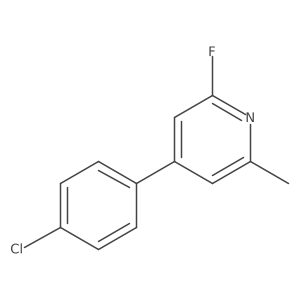 4-(4-Chlorophenyl)-2-fluoro-6-methylpyridine Structure