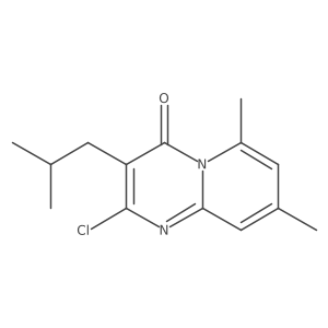 2-chloro-6,8-dimethyl-3-(2-methylpropyl)-4H-pyrido[1,2-a]pyrimidin-4-one结构式