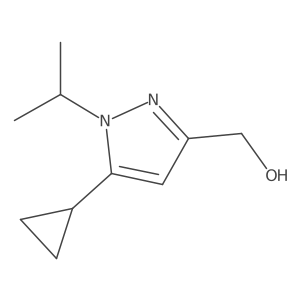 [5-cyclopropyl-1-(propan-2-yl)-1H-pyrazol-3-yl]methanol结构式