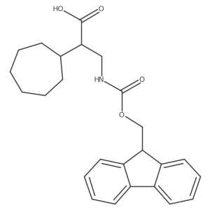2-cycloheptyl-3-({[(9H-fluoren-9-yl)methoxy]carbonyl}amino)propanoic acid Structure