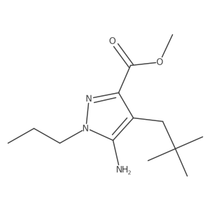 methyl 5-amino-4-(2,2-dimethylpropyl)-1-propyl-1H-pyrazole-3-carboxylate Structure