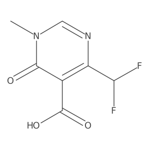 4-(Difluoromethyl)-1-methyl-6-oxo-1,6-dihydropyrimidine-5-carboxylic acid结构式