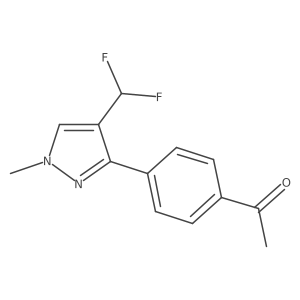 1-{4-[4-(difluoromethyl)-1-methyl-1H-pyrazol-3-yl]phenyl}ethan-1-one Structure