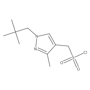 [1-(2,2-dimethylpropyl)-3-methyl-1H-pyrazol-4-yl]methanesulfonyl chloride Structure