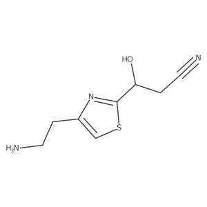 3-[4-(2-Aminoethyl)-1,3-thiazol-2-yl]-3-hydroxypropanenitrile Structure