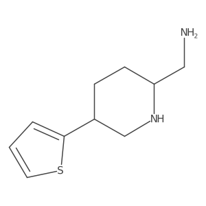 [5-(Thiophen-2-yl)piperidin-2-yl]methanamine结构式