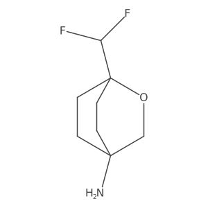 1-(Difluoromethyl)-2-oxabicyclo[2.2.2]octan-4-amine结构式