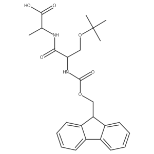(2S)-2-[(2S)-3-(tert-butoxy)-2-({[(9H-fluoren-9-yl)methoxy]carbonyl}amino)propanamido]propanoic acid Structure