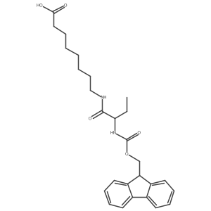 8-[(2S)-2-({[(9H-fluoren-9-yl)methoxy]carbonyl}amino)butanamido]octanoic acid结构式