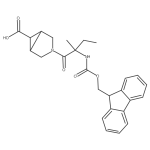 (1R,5S)-3-[2-({[(9H-fluoren-9-yl)methoxy]carbonyl}amino)-2-methylbutanoyl]-3-azabicyclo[3.1.0]hexane-6-carboxylic acid Structure