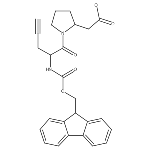 2-{1-[2-({[(9H-fluoren-9-yl)methoxy]carbonyl}amino)pent-4-ynoyl]pyrrolidin-2-yl}acetic acid Structure