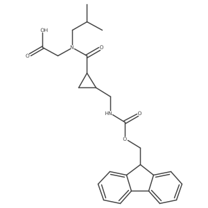 2-(1-{2-[({[(9H-fluoren-9-yl)methoxy]carbonyl}amino)methyl]cyclopropyl}-N-(2-methylpropyl)formamido)acetic acid Structure