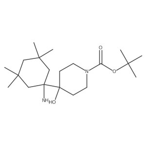Tert-butyl 4-(1-amino-3,3,5,5-tetramethylcyclohexyl)-4-hydroxypiperidine-1-carboxylate结构式