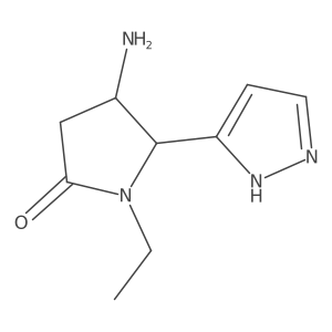 4-amino-1-ethyl-5-(1H-pyrazol-3-yl)pyrrolidin-2-one结构式