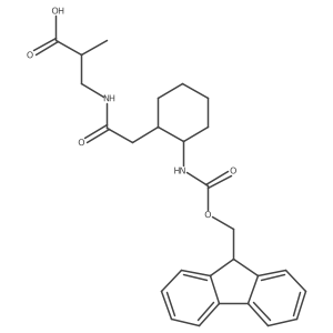 3-{2-[2-({[(9H-fluoren-9-yl)methoxy]carbonyl}amino)cyclohexyl]acetamido}-2-methylpropanoic acid结构式