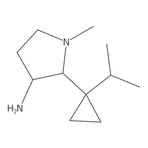 1-Methyl-2-[1-(propan-2-yl)cyclopropyl]pyrrolidin-3-amine Structure