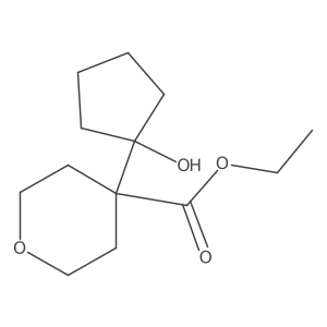 Ethyl 4-(1-hydroxycyclopentyl)oxane-4-carboxylate Structure