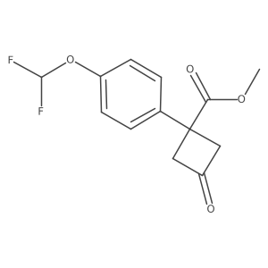 Methyl 1-[4-(difluoromethoxy)phenyl]-3-oxocyclobutane-1-carboxylate结构式
