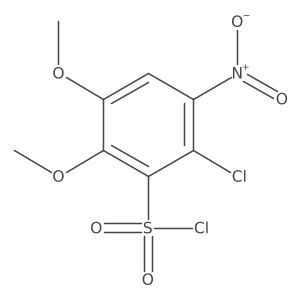 2-Chloro-5,6-dimethoxy-3-nitrobenzene-1-sulfonyl chloride结构式