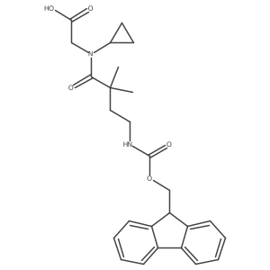 2-[N-cyclopropyl-4-({[(9H-fluoren-9-yl)methoxy]carbonyl}amino)-2,2-dimethylbutanamido]acetic acid Structure