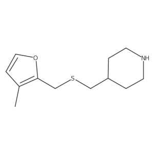 4-({[(3-Methylfuran-2-yl)methyl]sulfanyl}methyl)piperidine结构式