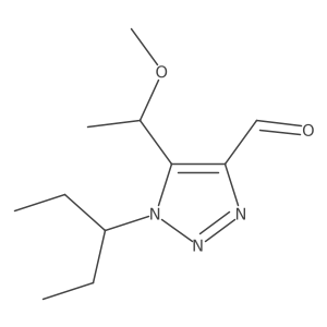 5-(1-methoxyethyl)-1-(pentan-3-yl)-1H-1,2,3-triazole-4-carbaldehyde Structure