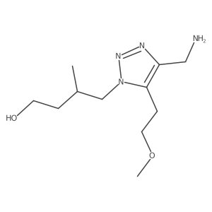 4-[4-(aminomethyl)-5-(2-methoxyethyl)-1H-1,2,3-triazol-1-yl]-3-methylbutan-1-ol Structure