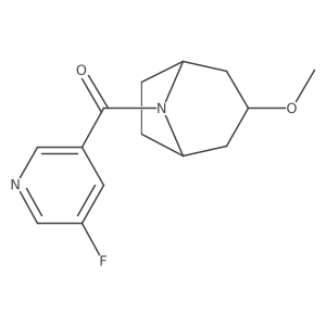 (5-fluoropyridin-3-yl)((1R,5S)-3-methoxy-8-azabicyclo[3.2.1]octan-8-yl)methanone Structure